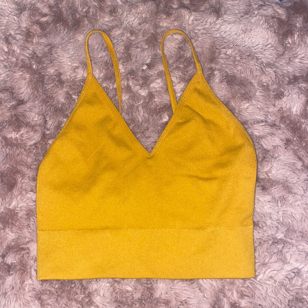 Bozzolo mustard bralette crop top. Worn once!